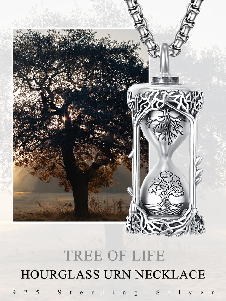 Sterling Silver Tree of Life Urn Necklace