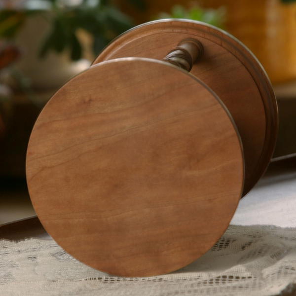 Solid Cherry Wood Hourglass With Spiral Spindles