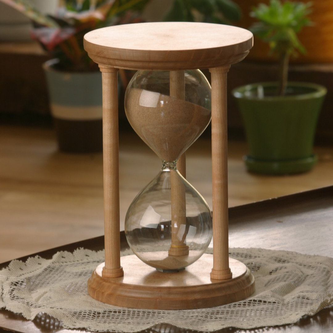 Solid Birdseye Maple Hourglass With Smooth Spindles