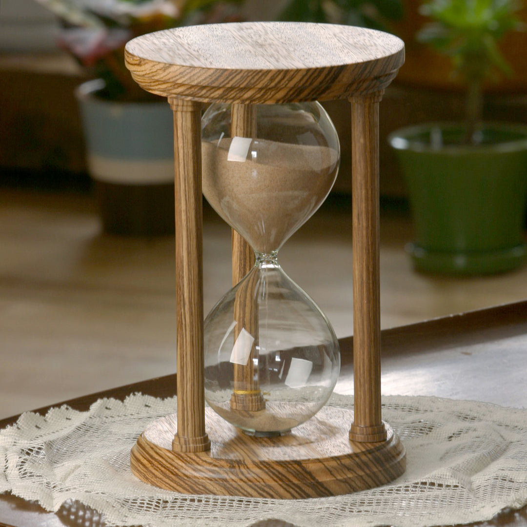 Solid Zebrawood Hourglass With Smooth Spindles