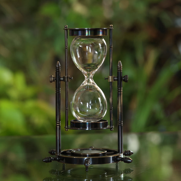 Compass Rotating Urn Hourglass