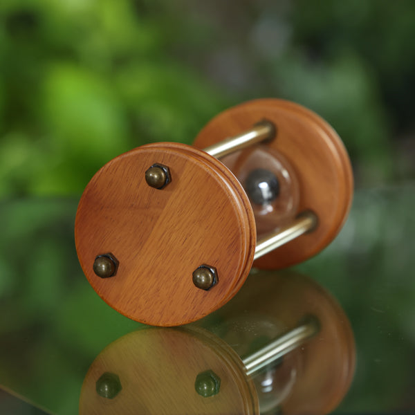 Wood Hourglass Kit with Brass Spindles