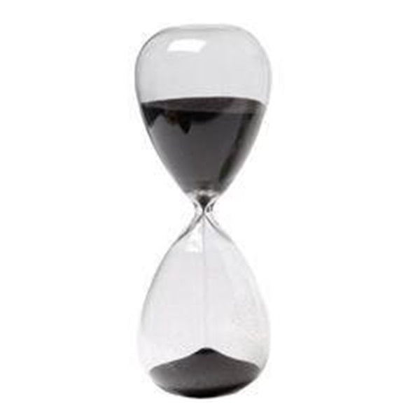 15 Minute Freestanding Sand Timer - Black or White