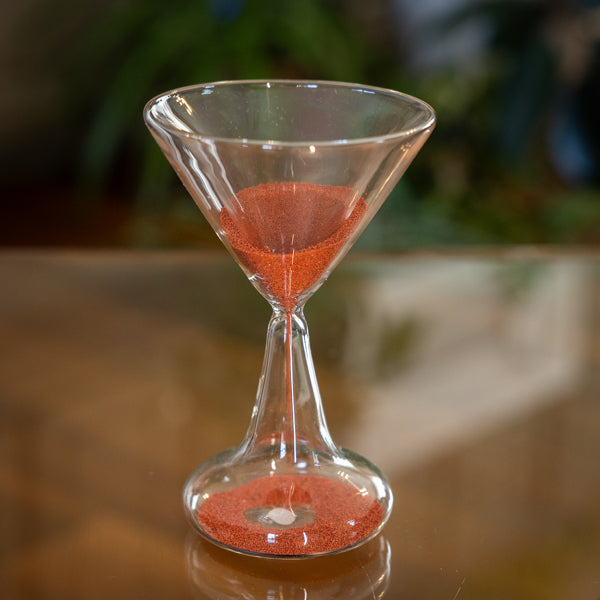 Cocktail Glass Sand Timer - Red or White