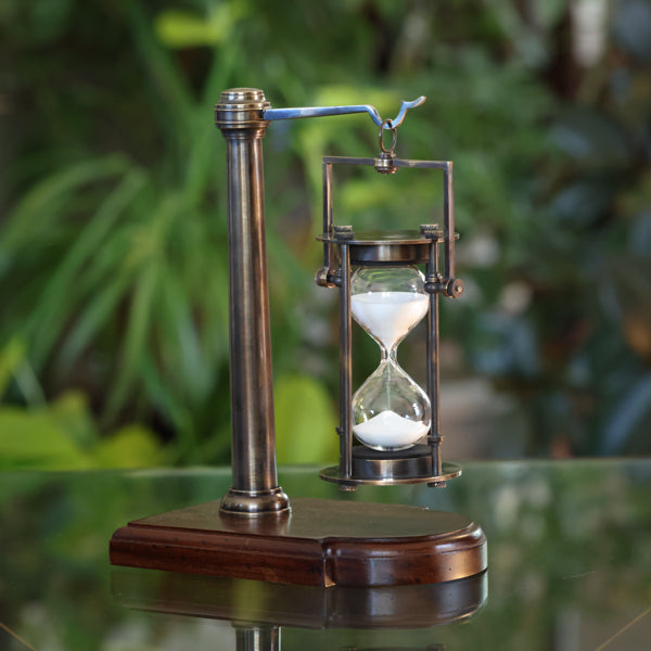 Bronzed 30 Minute Hourglass-Stand