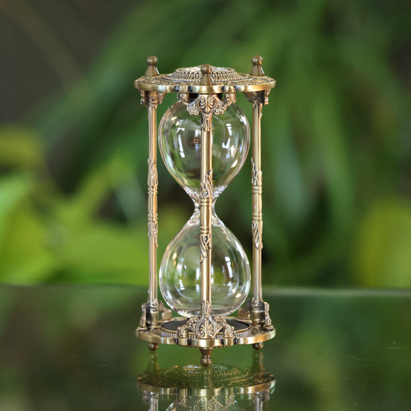 Crystal Brass Hourglass Urn II