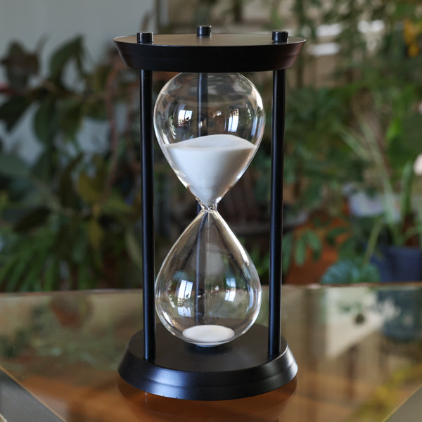 60 Minute Nautical Metal Sand Timer in Silver or Black