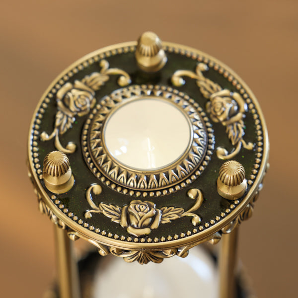 Glass Inlay Hourglass Urn