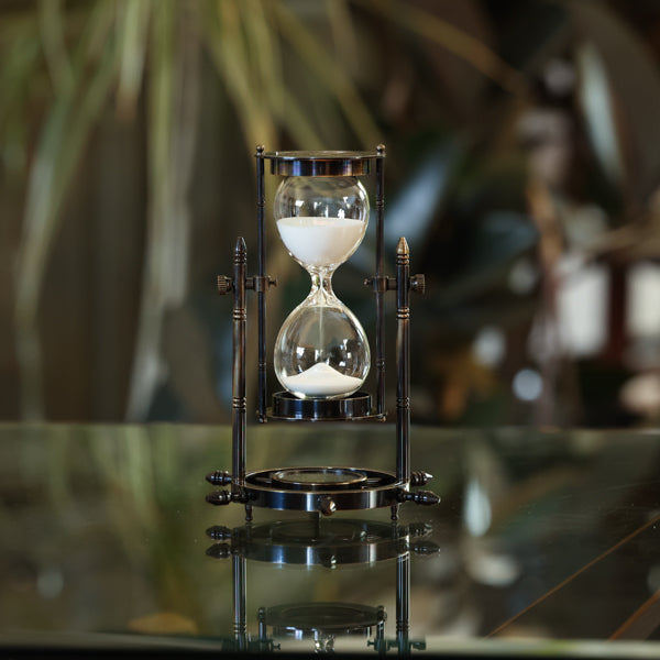 Rotating 20 or 30 Minute Compass Hourglass