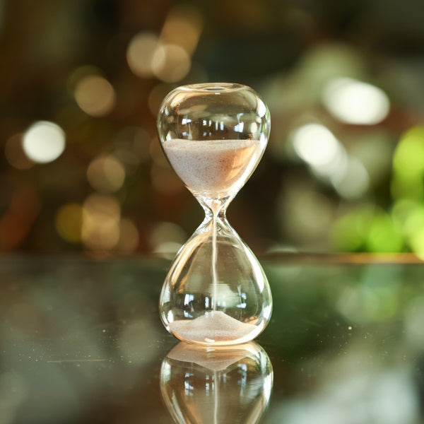 5 Minute Glass Timer with Natural Sand