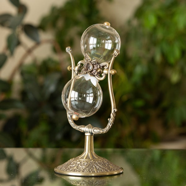 Vintage Rotating Hourglass Urn