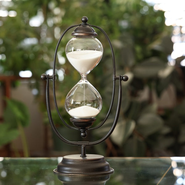 Rustic Metal Rotating Hourglass