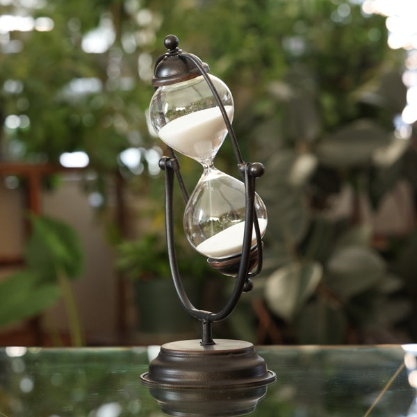 Rustic Metal Rotating Hourglass