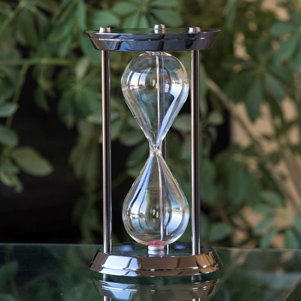 Metal Sand Timer Kit in Silver or Black Metalic