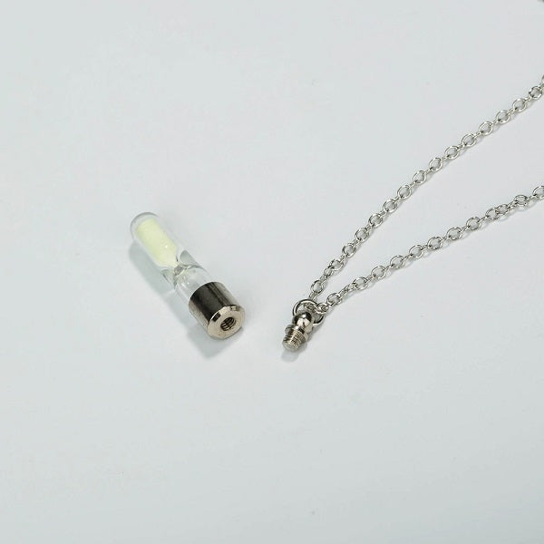 Glow In the Dark Hourglass Necklace