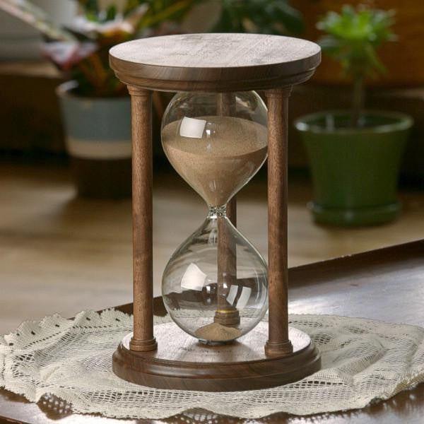 Solid Walnut Hourglass Urn