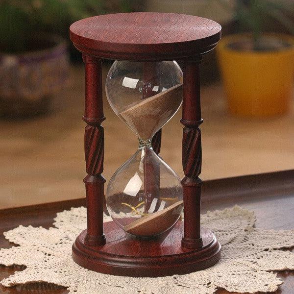 Solid Padauk Hourglass With Spiral Spindles